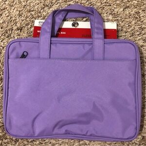 NEW PURPLE Embark Weekender Travel Cosmetic TOILETRY BAG Handle Zipper Pocket